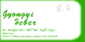 gyongyi heber business card